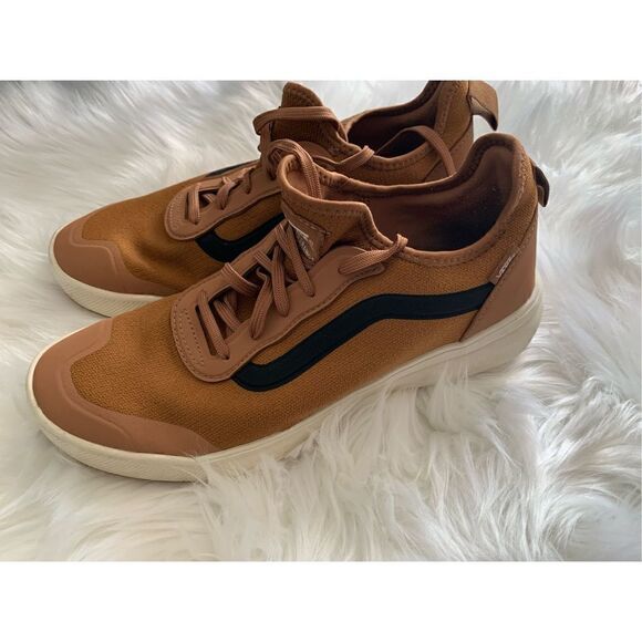 Vans unisex brown/orange sneakers men’s 9.5 and women’s 11 - Picture 2 of 7